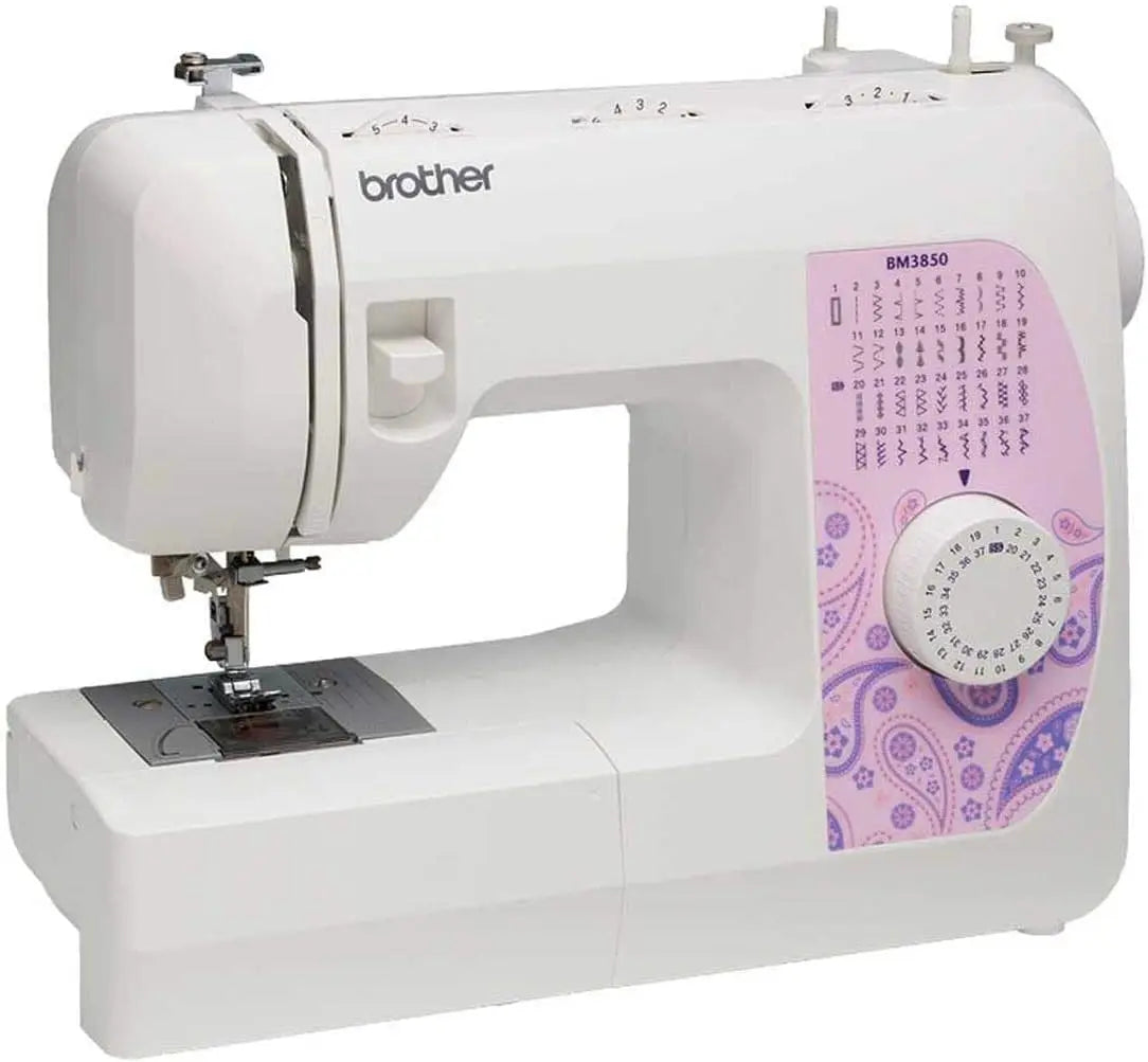 Bm3850 37-Stitch Sewing Machine With Extra Wide Extension Table And 6-Piece Premium Sewing Thread Pack