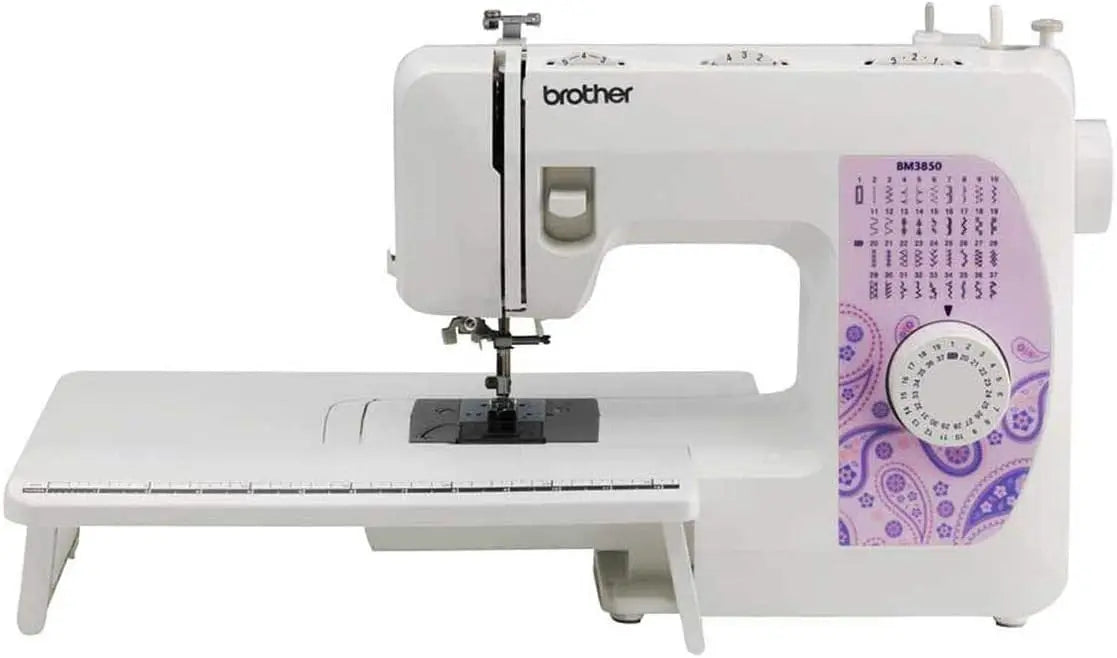 Bm3850 37-Stitch Sewing Machine With Extra Wide Extension Table And 6-Piece Premium Sewing Thread Pack