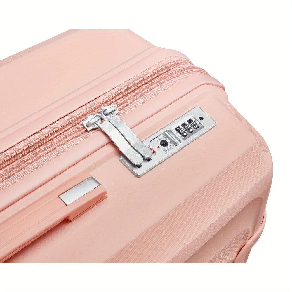4-Piece Hard Shell Lightweight Expandable Luggage Set With Spinner Wheels, Suitcases For Men And Women