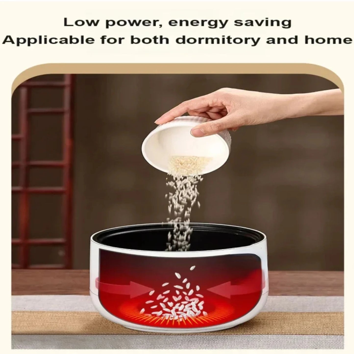 NEW Compact Mini Sturdy Bear-shaped Rice Cooker - Small Portable Office Rice Pot, Perfect Gift - with Safe 220V/110V Dual Voltag