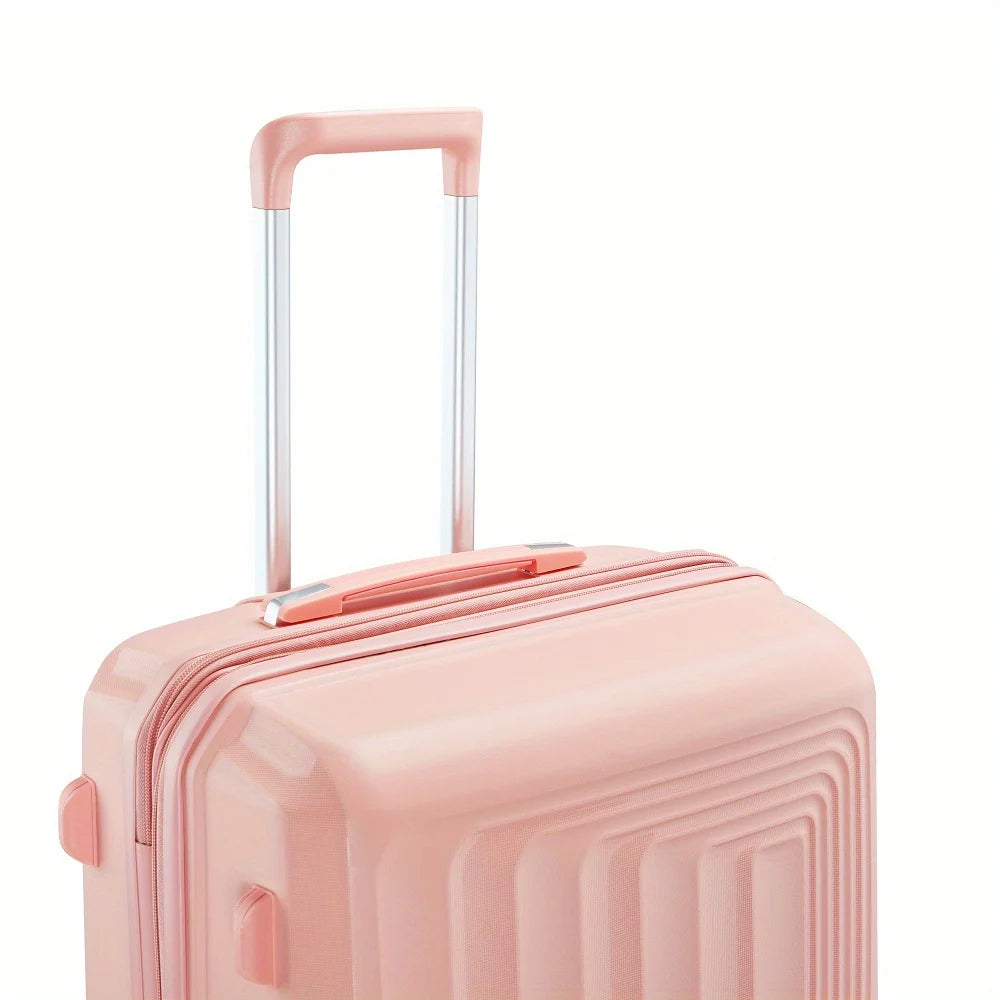 4-Piece Hard Shell Lightweight Expandable Luggage Set With Spinner Wheels, Suitcases For Men And Women