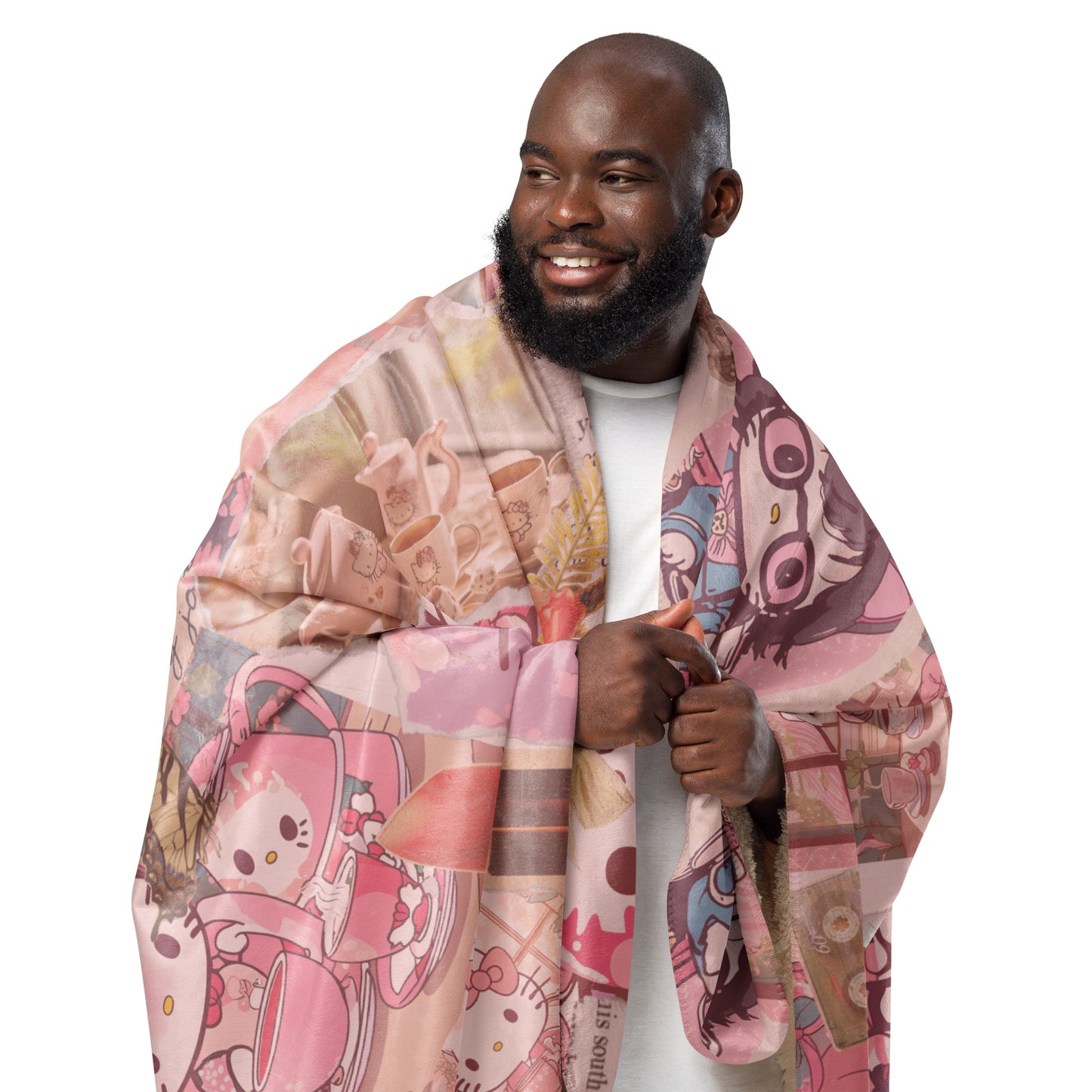 HELLO KITTY FAN Sherpa blanket
