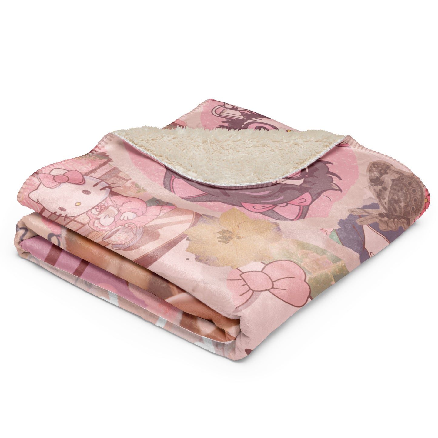 HELLO KITTY FAN Sherpa blanket