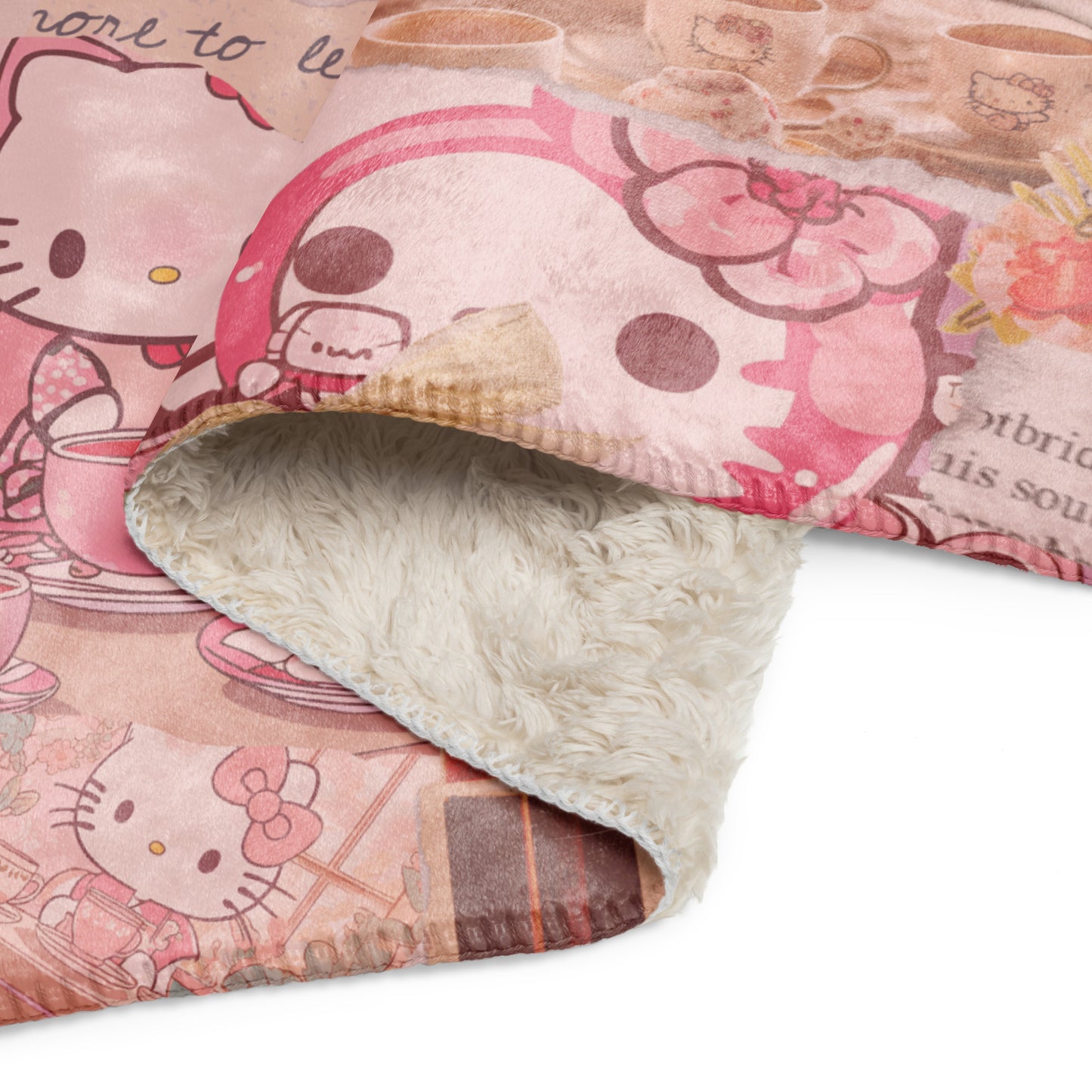 HELLO KITTY FAN Sherpa blanket